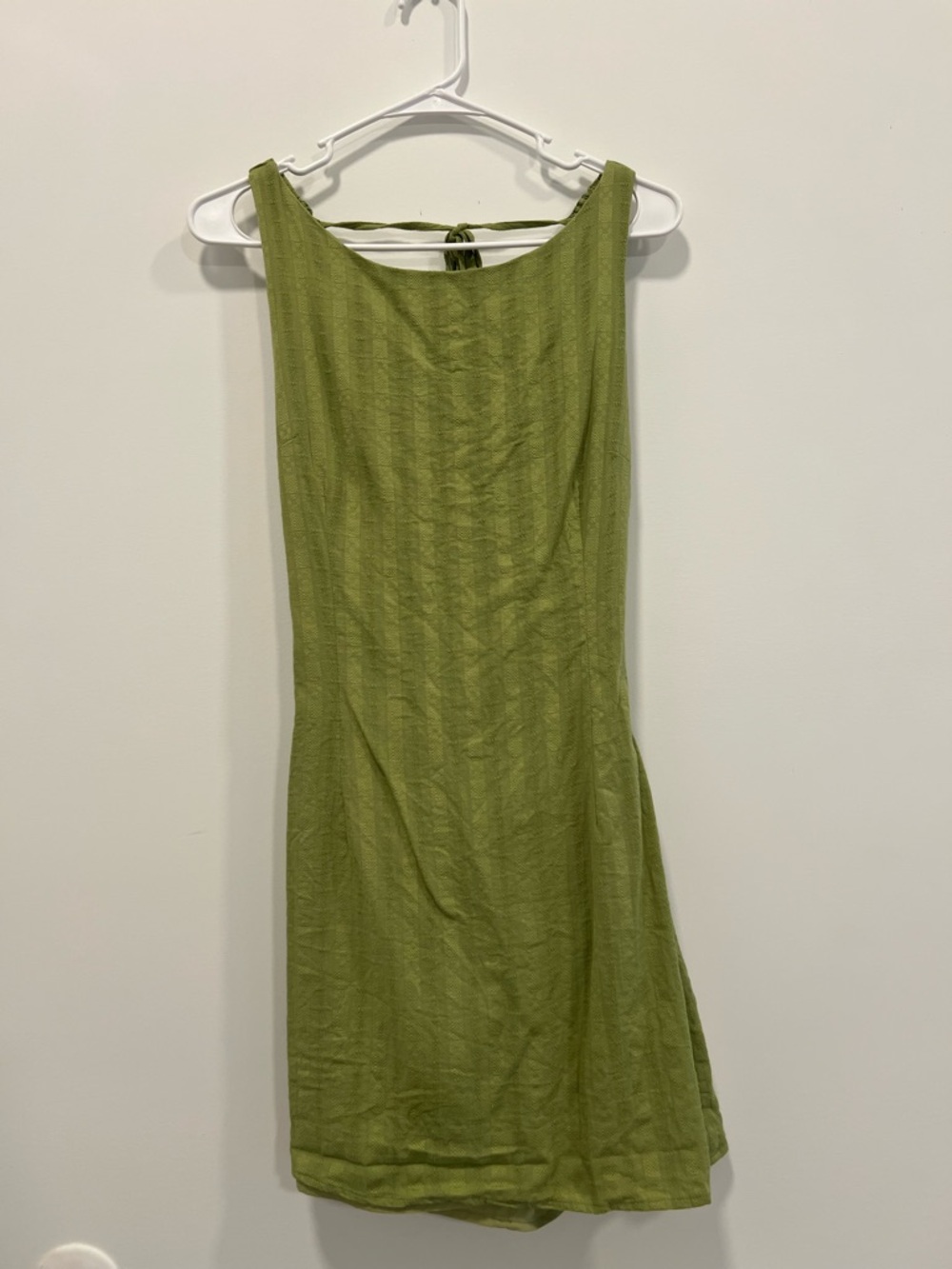 Olive Green Sleeveless Mini Dress